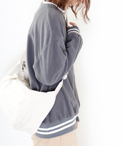 FUNALIVE(ファンアライブ)の「Line ribbed fleece pullover hoodie / ラインリブフリース プルオーバーパーカー unisex(スウェット・メンズ・ネイビー/ブラック系/ベージュ系/グリーン系/ネイビー系/グレイッシュベージュ/チャコール/グリーン/ブラック/ベージュ/チャコールグレー/アッシュグレー・XL/L/M)」の15枚目の写真
