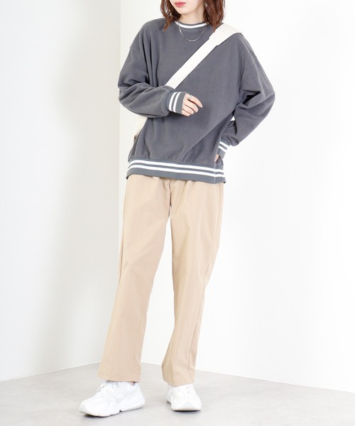 FUNALIVE(ファンアライブ)の「Line ribbed fleece pullover hoodie / ラインリブフリース プルオーバーパーカー unisex(スウェット・メンズ・ネイビー/ブラック系/ベージュ系/グリーン系/ネイビー系/グレイッシュベージュ/チャコール/グリーン/ブラック/ベージュ/チャコールグレー/アッシュグレー・XL/L/M)」の13枚目の写真