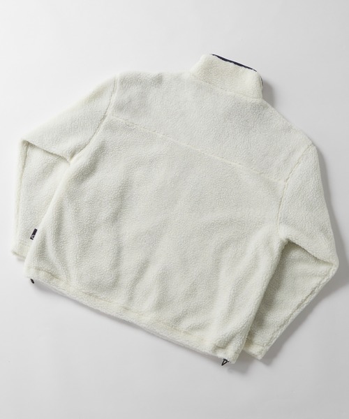 PEN FIELD（ペンフィールド）の「PENFIELD/ペンフィールド 別注 ロゴ刺繍 ビッグシルエットスタンドボアジャケット（ブルゾン・メンズ・ナチュラル/ブラック/ライトベージュ・M/L）」の14枚目の写真