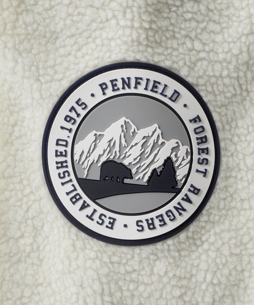 PEN FIELD（ペンフィールド）の「PENFIELD/ペンフィールド 別注 ロゴ刺繍 ビッグシルエットスタンドボアジャケット（ブルゾン・メンズ・ナチュラル/ブラック/ライトベージュ・M/L）」の17枚目の写真