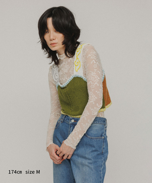 M TO R(ムウトアール)の「【YanYan】TWEEDLE CROP CAMISOLE(キャミソール・レディース・カーキ・M)」の3枚目の写真