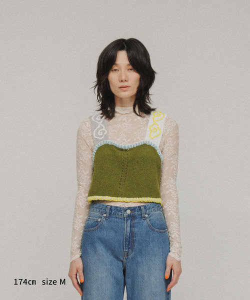 M TO R(ムウトアール)の「【YanYan】TWEEDLE CROP CAMISOLE(キャミソール・レディース・カーキ・M)」の8枚目の写真