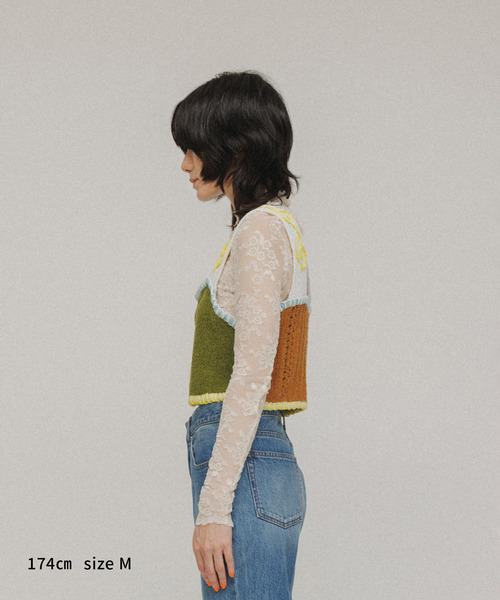 M TO R(ムウトアール)の「【YanYan】TWEEDLE CROP CAMISOLE(キャミソール・レディース・カーキ・M)」の10枚目の写真