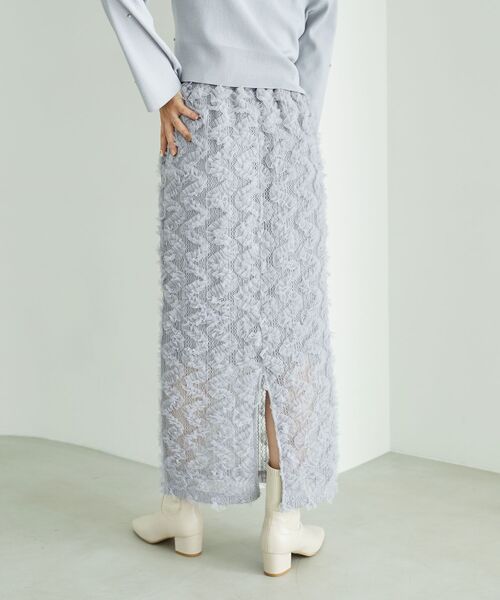 MAJESTIC LEGON（マジェスティックレゴン）の「フリルレーススカート（スカート・レディース・モカ/グレー/アイボリー/ブラック・MEDIUM/SMALL）」の3枚目の写真