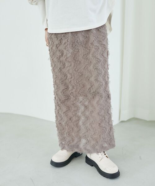 MAJESTIC LEGON（マジェスティックレゴン）の「フリルレーススカート（スカート・レディース・モカ/グレー/アイボリー/ブラック・MEDIUM/SMALL）」の4枚目の写真