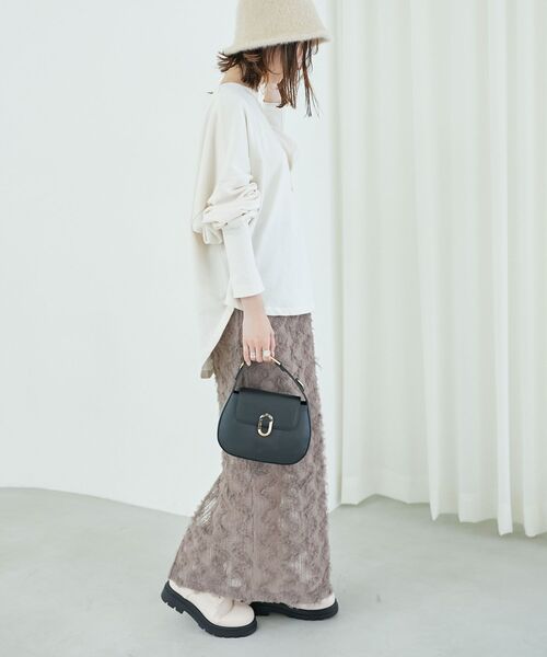 MAJESTIC LEGON（マジェスティックレゴン）の「フリルレーススカート（スカート・レディース・モカ/グレー/アイボリー/ブラック・MEDIUM/SMALL）」の7枚目の写真