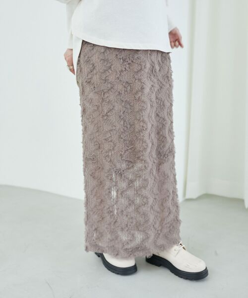 MAJESTIC LEGON（マジェスティックレゴン）の「フリルレーススカート（スカート・レディース・モカ/グレー/アイボリー/ブラック・MEDIUM/SMALL）」の10枚目の写真