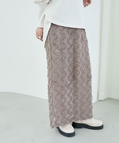 MAJESTIC LEGON（マジェスティックレゴン）の「フリルレーススカート（スカート・レディース・モカ/グレー/アイボリー/ブラック・MEDIUM/SMALL）」の11枚目の写真