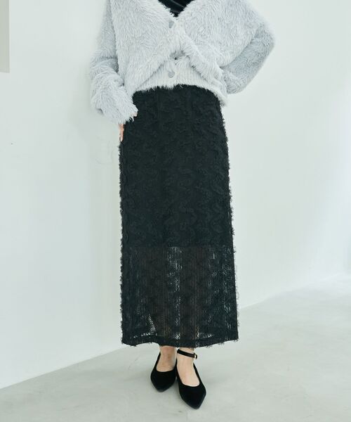 MAJESTIC LEGON（マジェスティックレゴン）の「フリルレーススカート（スカート・レディース・モカ/グレー/アイボリー/ブラック・MEDIUM/SMALL）」の17枚目の写真