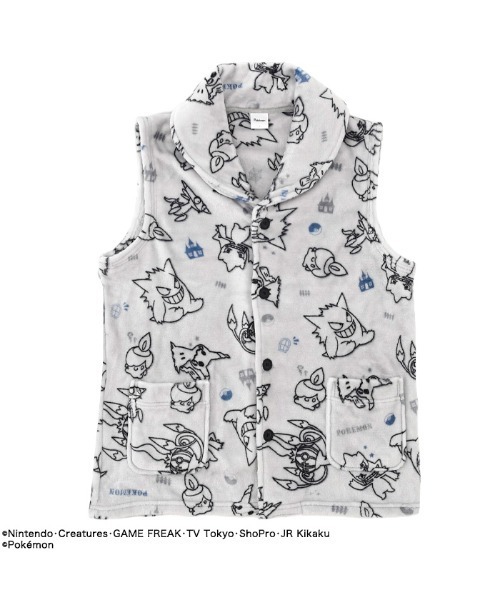 ポケットモンスター（ポケットモンスター）の「【完売】《ポケットモンスター》 ポケモン ルームウェア ベスト ゴーストタイプ（ガウン/バスローブ・メンズ・グレー/パープル・L/M）」の2枚目の写真