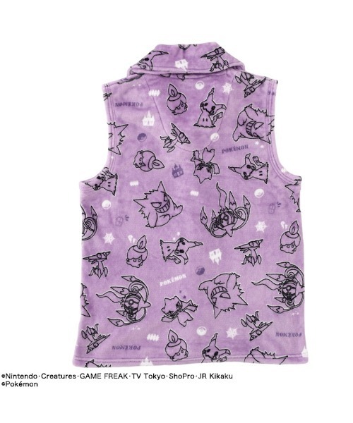 ポケットモンスター（ポケットモンスター）の「【完売】《ポケットモンスター》 ポケモン ルームウェア ベスト ゴーストタイプ（ガウン/バスローブ・メンズ・グレー/パープル・L/M）」の4枚目の写真