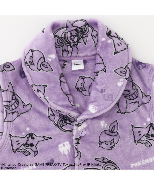 ポケットモンスター（ポケットモンスター）の「【完売】《ポケットモンスター》 ポケモン ルームウェア ベスト ゴーストタイプ（ガウン/バスローブ・メンズ・グレー/パープル・L/M）」の6枚目の写真