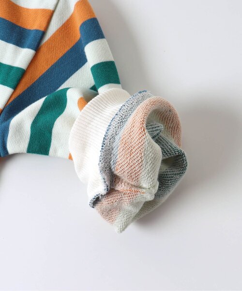 BREEZE（ブリーズ）の「【リンクコーデ可能】マルチボーダートレーナー（スウェット・キッズ・ターコイズブルー/ブラック/アイボリー/キャメル・80/90/100/110/120/130/150/140）」の17枚目の写真