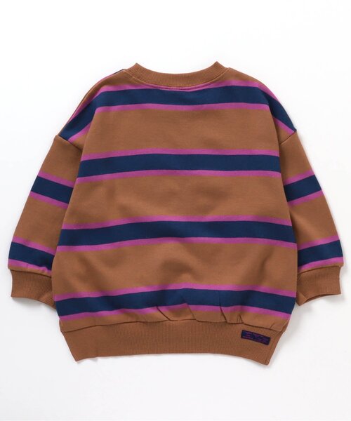 BREEZE（ブリーズ）の「【リンクコーデ可能】マルチボーダートレーナー（スウェット・キッズ・ターコイズブルー/ブラック/アイボリー/キャメル・80/90/100/110/120/130/150/140）」の21枚目の写真