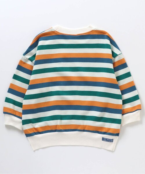 BREEZE（ブリーズ）の「【リンクコーデ可能】マルチボーダートレーナー（スウェット・キッズ・ターコイズブルー/ブラック/アイボリー/キャメル・80/90/100/110/120/130/150/140）」の22枚目の写真