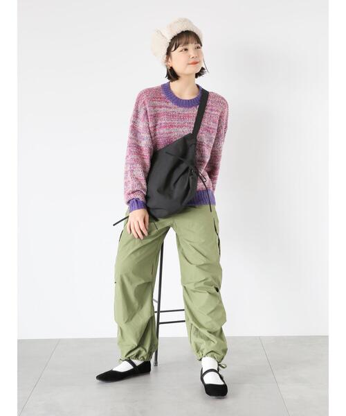 ehka sopo（エヘカソポ）の「ナイロンカーゴパンツ（カーゴパンツ・レディース・カーキ/ピンク/ブラック・F）」の5枚目の写真