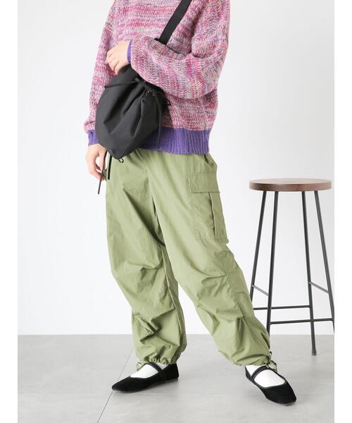 ehka sopo（エヘカソポ）の「ナイロンカーゴパンツ（カーゴパンツ・レディース・カーキ/ピンク/ブラック・F）」の7枚目の写真