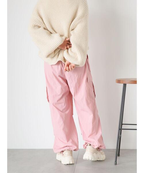 ehka sopo（エヘカソポ）の「ナイロンカーゴパンツ（カーゴパンツ・レディース・カーキ/ピンク/ブラック・F）」の21枚目の写真