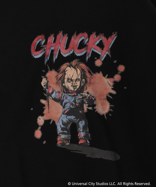 4GEEKS BY SPIRALGIRL(フォーギークスバイスパイラルガール)の「【Child's Play/チャイルド・プレイ】ヴィンテージ風スウェットトップス(スウェット・レディース・ブラック/ライトグレー・FREE)」の18枚目の写真