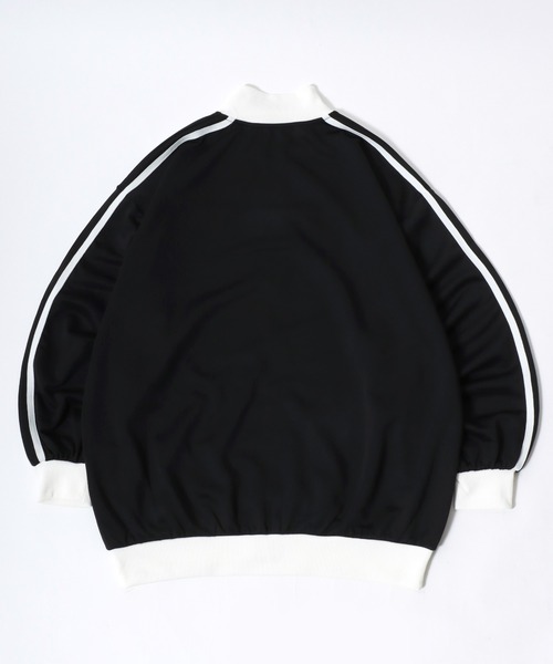 Salong hameu（サロン ハミュー）の「ワンポイントロゴ刺繍 サイドラインジャージ トラックジャケット レディース（ジャージ・レディース・グレー/アイボリー/ブラック・M/L）」の6枚目の写真