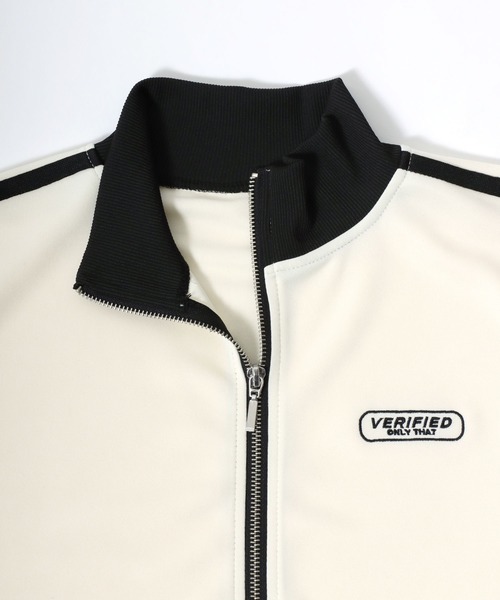Salong hameu（サロン ハミュー）の「ワンポイントロゴ刺繍 サイドラインジャージ トラックジャケット レディース（ジャージ・レディース・グレー/アイボリー/ブラック・M/L）」の9枚目の写真