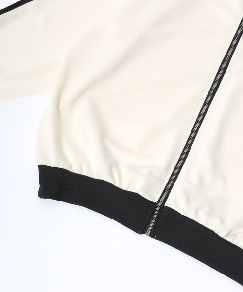 Salong hameu（サロン ハミュー）の「ワンポイントロゴ刺繍 サイドラインジャージ トラックジャケット レディース（ジャージ・レディース・グレー/アイボリー/ブラック・M/L）」の13枚目の写真