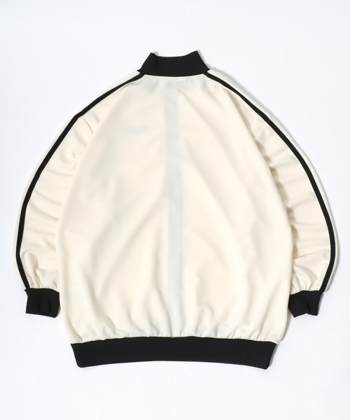 Salong hameu（サロン ハミュー）の「ワンポイントロゴ刺繍 サイドラインジャージ トラックジャケット レディース（ジャージ・レディース・グレー/アイボリー/ブラック・M/L）」の5枚目の写真