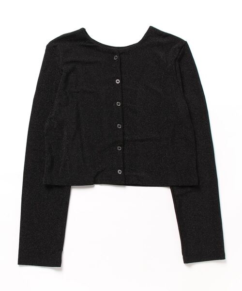 STYLEBLOCK(スタイルブロック)の「グリッター天竺2WAYクロップドカーディガン(カーディガン/ボレロ・レディース・ライトベージュ/オレンジ/ホワイト/ブラック・M)」の2枚目の写真