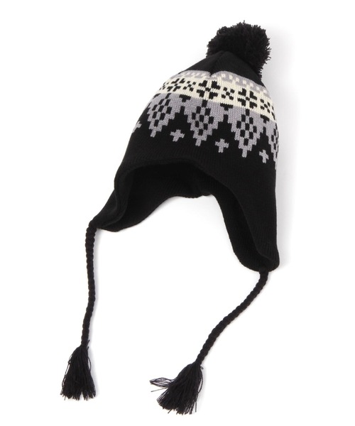 LAKOLE（ラコレ）の「ノルディック柄ニットワッチ / 992088（ニットキャップ/ビーニー・メンズ・オフホワイト/ブラウン/ブラック・9）」の4枚目の写真