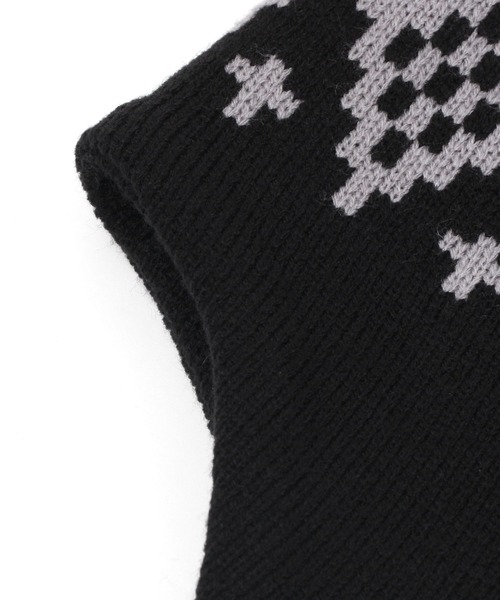 LAKOLE（ラコレ）の「ノルディック柄ニットワッチ / 992088（ニットキャップ/ビーニー・メンズ・オフホワイト/ブラウン/ブラック・9）」の7枚目の写真