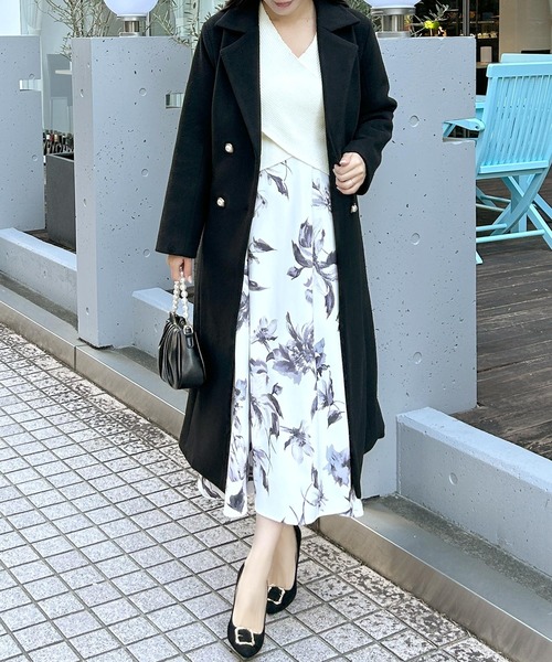 Julia Boutique(ジュリアブティック)の「スパングルカシュクールニットトップス/23603(ニット/セーター・レディース・ブラック/ホワイト/ネイビー・ONE)」の8枚目の写真