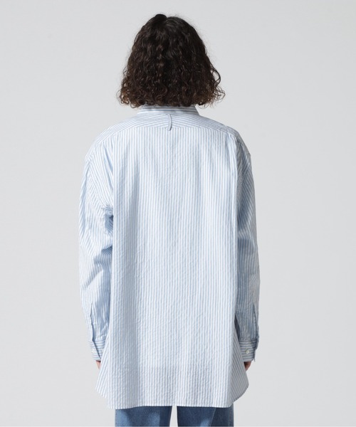 URU（ウル）の「URU/ウル/COTTON CUPRA STRIPE - REGULAR COLLAR