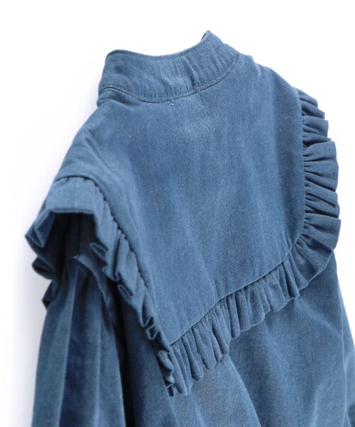 EDWIN（エドウィン）の「【Ou? by EDWIN】セーラーカラー長袖ブラウス（シャツ/ブラウス・キッズ・オフホワイト/ブルー・110/150/140/120/130/100）」の20枚目の写真