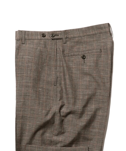 BEAMS PLUS（ビームスプラス）の「BEAMS PLUS / ウール ポリエステル リネン チェック ワイド アイビー トラウザーズ（その他パンツ・メンズ・ブラウン・S/XL/L/M）」の8枚目の写真