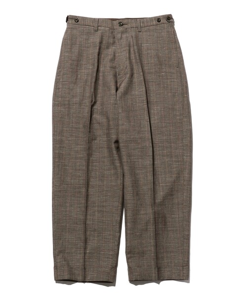 BEAMS PLUS（ビームスプラス）の「BEAMS PLUS / ウール ポリエステル リネン チェック ワイド アイビー トラウザーズ（その他パンツ・メンズ・ブラウン・S/XL/L/M）」の9枚目の写真