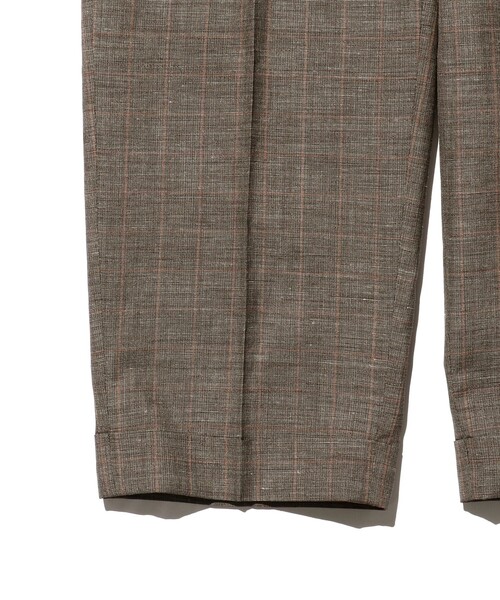 BEAMS PLUS（ビームスプラス）の「BEAMS PLUS / ウール ポリエステル リネン チェック ワイド アイビー トラウザーズ（その他パンツ・メンズ・ブラウン・S/XL/L/M）」の10枚目の写真