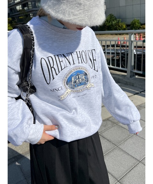 WC(ダブル シー)の「HOUSEプリントスウェット(スウェット・レディース・ネイビー/グレー・FREE)」の3枚目の写真