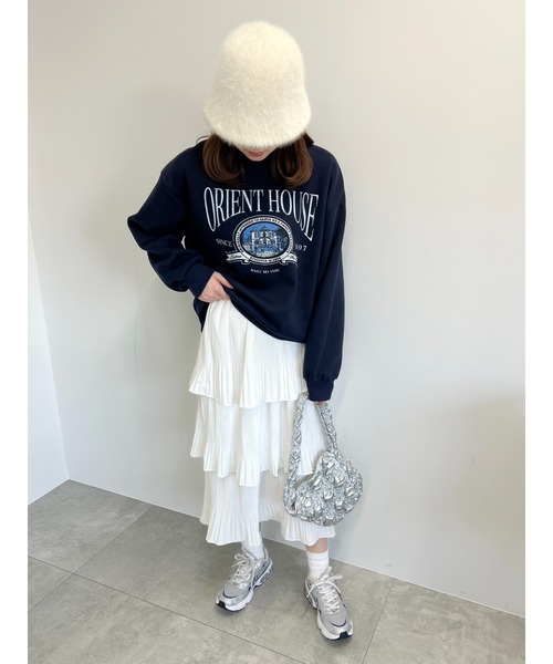 WC(ダブル シー)の「HOUSEプリントスウェット(スウェット・レディース・ネイビー/グレー・FREE)」の13枚目の写真