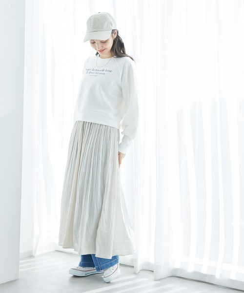 ROPE' PICNIC（ロペピクニック）の「裏毛ロゴショートスウェット/リンクコーデ（スウェット・レディース・ホワイト/グレー系その他/ピンク/イエロー・38）」の9枚目の写真