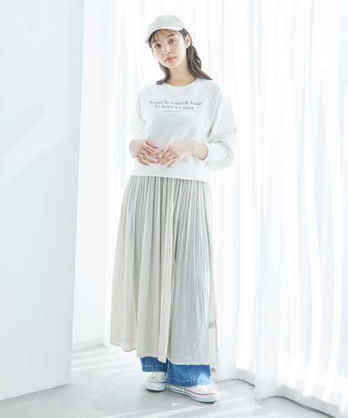 ROPE' PICNIC（ロペピクニック）の「裏毛ロゴショートスウェット/リンクコーデ（スウェット・レディース・ホワイト/グレー系その他/ピンク/イエロー・38）」の10枚目の写真