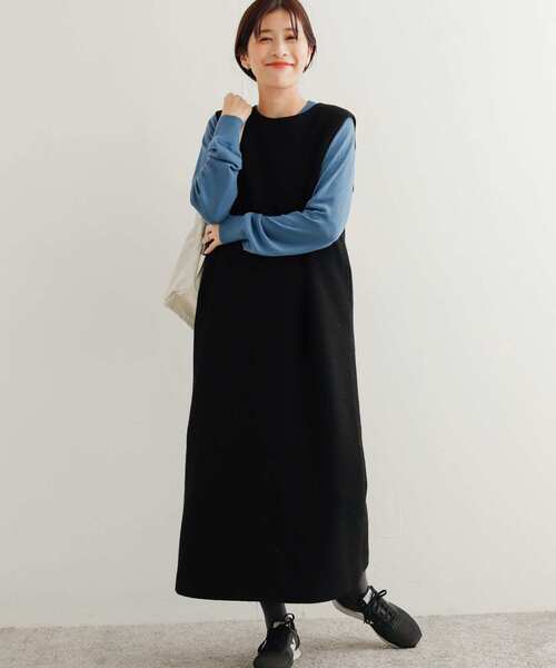 URBAN RESEARCH DOORS（アーバンリサーチドアーズ）の「ウール混カットジャンパースカート（ワンピース・レディース・ライトベージュ/ブラック/グレー・MEDIUM）」の16枚目の写真