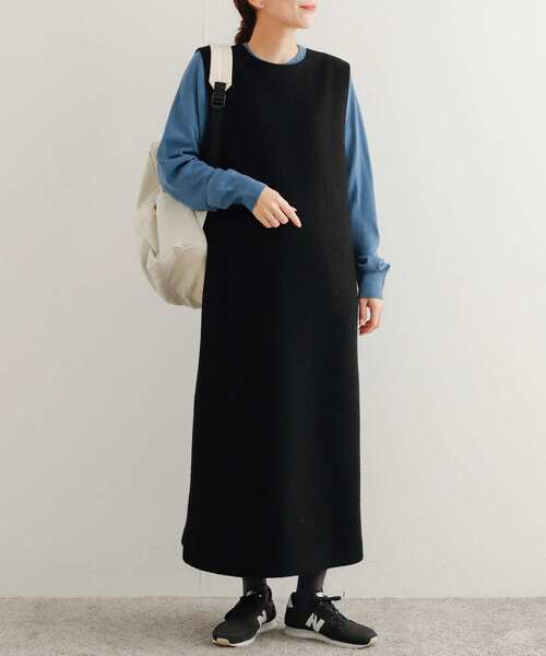 URBAN RESEARCH DOORS（アーバンリサーチドアーズ）の「ウール混カットジャンパースカート（ワンピース・レディース・ライトベージュ/ブラック/グレー・MEDIUM）」の22枚目の写真