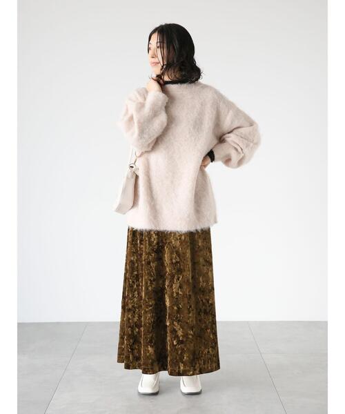 Lugnoncure（ルノンキュール）の「起毛プルオーバーニット（ニット/セーター・レディース・ブルー/チャコールグレー/オレンジ/ベージュ・F）」の7枚目の写真