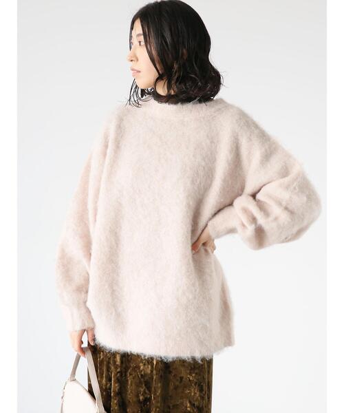 Lugnoncure（ルノンキュール）の「起毛プルオーバーニット（ニット/セーター・レディース・ブルー/チャコールグレー/オレンジ/ベージュ・F）」の8枚目の写真