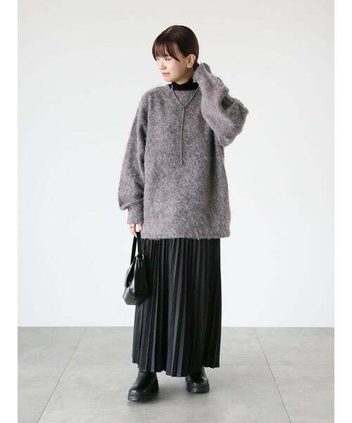 Lugnoncure（ルノンキュール）の「起毛プルオーバーニット（ニット/セーター・レディース・ブルー/チャコールグレー/オレンジ/ベージュ・F）」の15枚目の写真