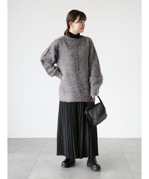 Lugnoncure（ルノンキュール）の「起毛プルオーバーニット（ニット/セーター・レディース・ブルー/チャコールグレー/オレンジ/ベージュ・F）」の16枚目の写真