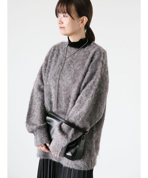 Lugnoncure（ルノンキュール）の「起毛プルオーバーニット（ニット/セーター・レディース・ブルー/チャコールグレー/オレンジ/ベージュ・F）」の17枚目の写真