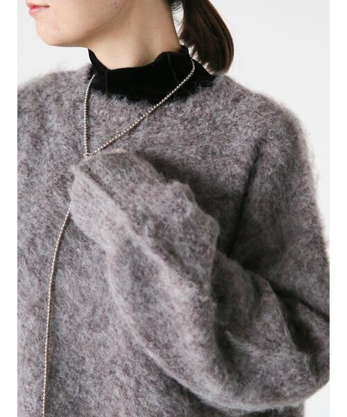 Lugnoncure（ルノンキュール）の「起毛プルオーバーニット（ニット/セーター・レディース・ブルー/チャコールグレー/オレンジ/ベージュ・F）」の21枚目の写真