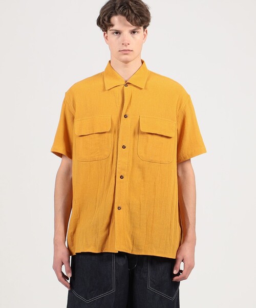 MONITALY(モニタリー)の「MONITALY 50's MILANO SHIRT ショートスリーブシャツ(シャツ/ブラウス・メンズ・イエロー・M/S)」の3枚目の写真