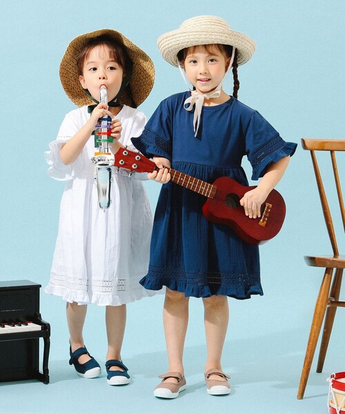 B:MING by BEAMS(ビーミングバイビームス)の「B:MING by BEAMS / ダブルガーゼ ワンピース(100~140cm)(ワンピース・キッズ・ブルー系その他4/ホワイト・140/110/100/130/120)」の11枚目の写真